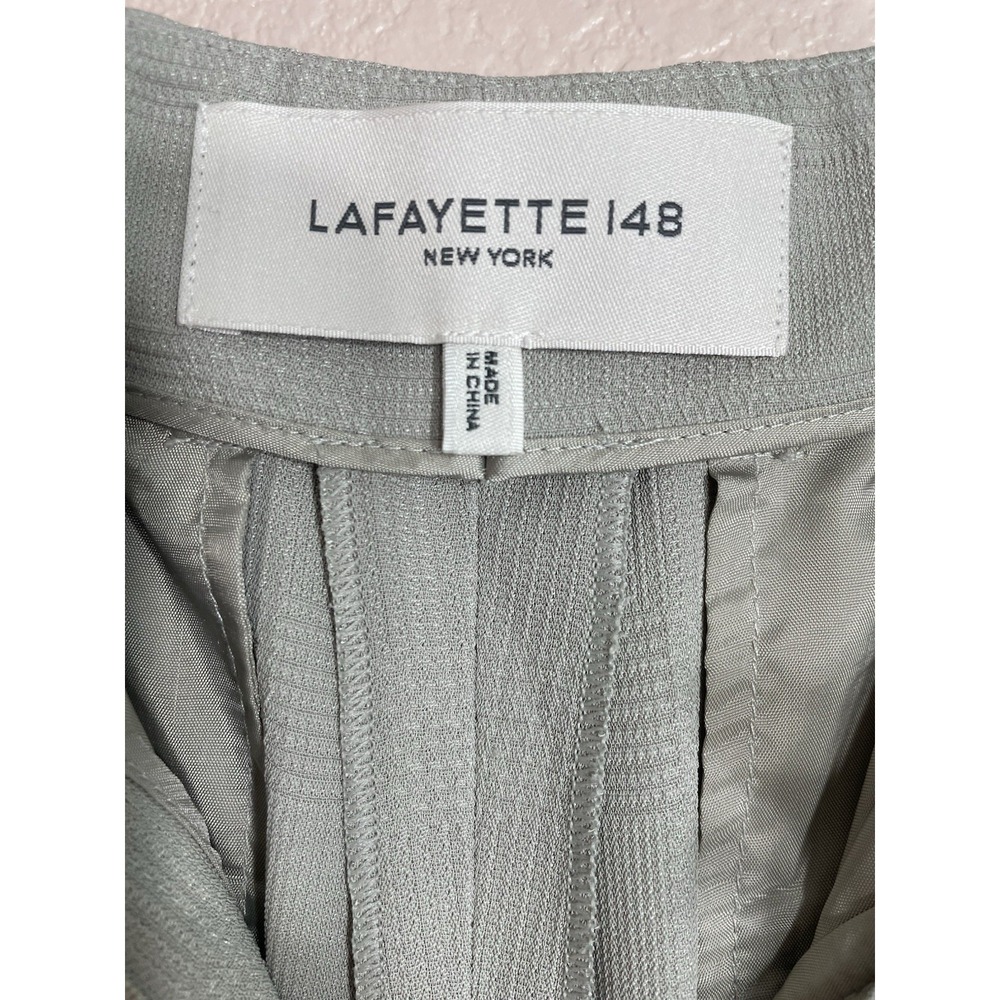 Lafayette 148 NY High Waist Trouser Pants Womens 0 Light Tan Wide Leg - Picture 2 of 12